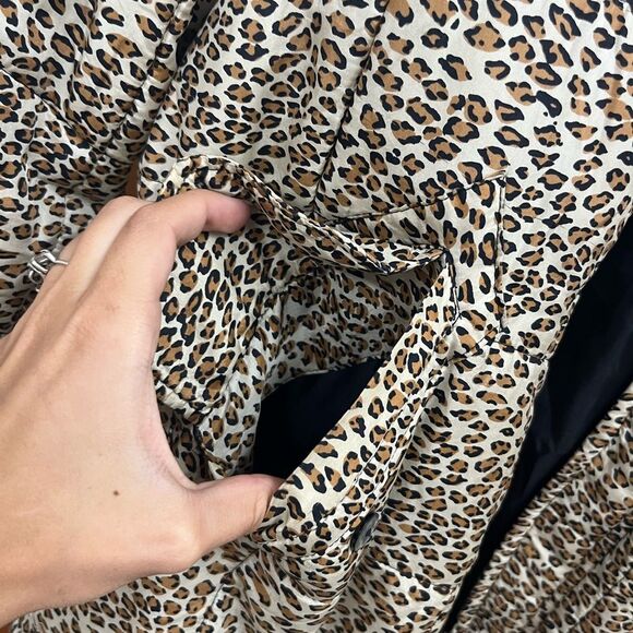 Clio Silk Leopard Print Puffer Jacket - Picture 3 of 5